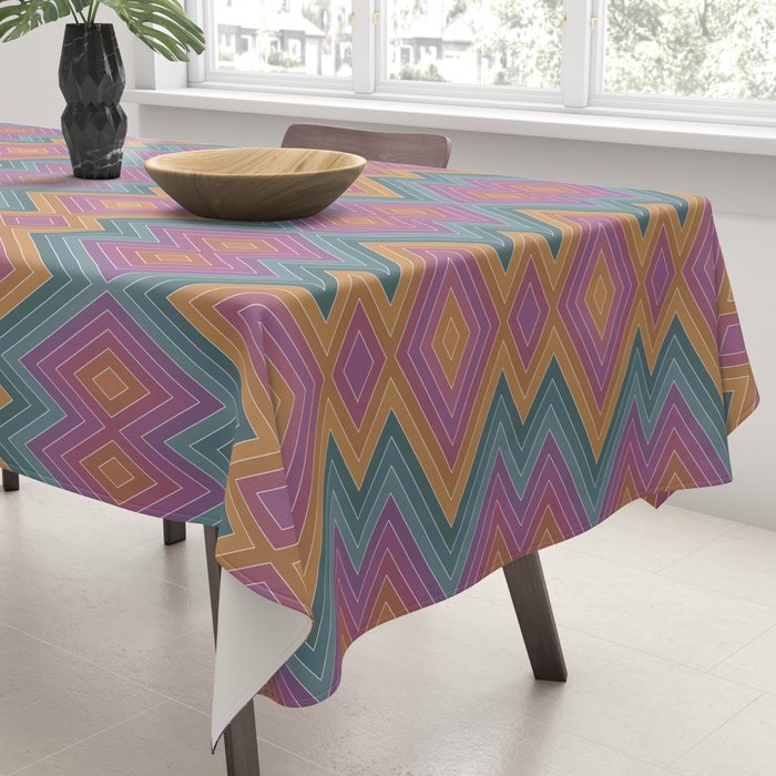 Boho Western Geometric Pattern II Tablecloth Gallery Image 3