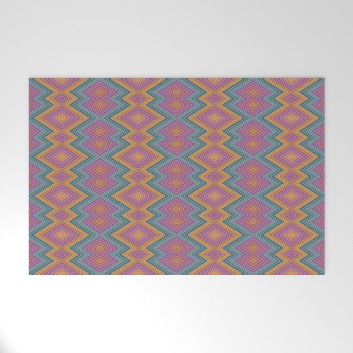 Boho Western Geometric Pattern II Welcome Mat Gallery Image 1