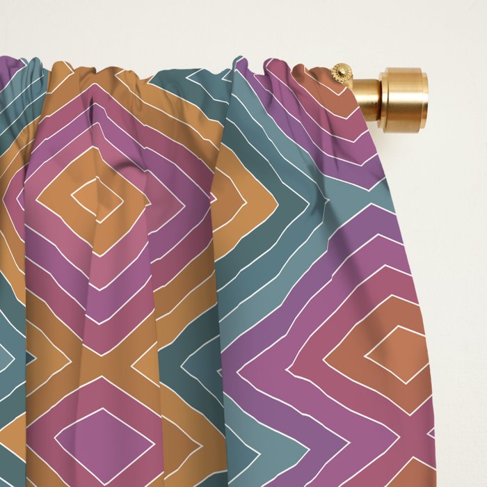 Boho Western Geometric Pattern II Window Curtain Gallery Image 2