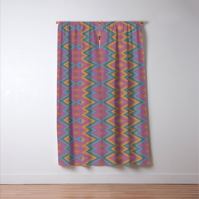 Boho Western Geometric Pattern II Window Curtain Gallery Image 3