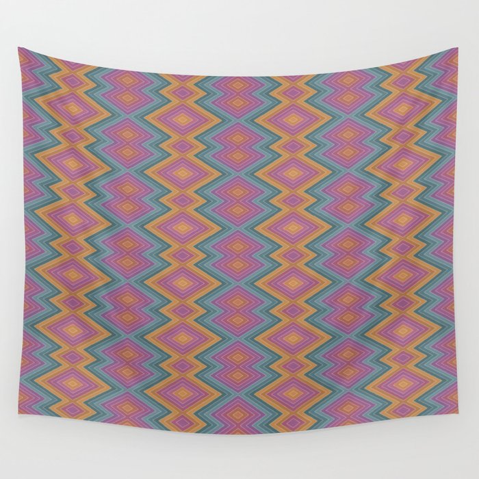 Boho Western Geometric Pattern II Wall Tapestry Gallery Image 4