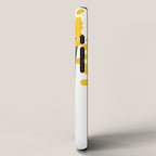 Hello Spring! Yellow/Black Retro Plants on White #decor #society6 #buyart iPhone Case Gallery Image 2
