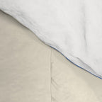 Retro Liquid Swirl Abstract Pattern in Cobalt Blue Cream Comforter Gallery Image 4