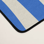 Retro Liquid Swirl Abstract Pattern in Cobalt Blue Cream Desk Mat Gallery Image 4