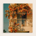 Californian Oranges in Summer Wood Wall Art Gallery Image 1