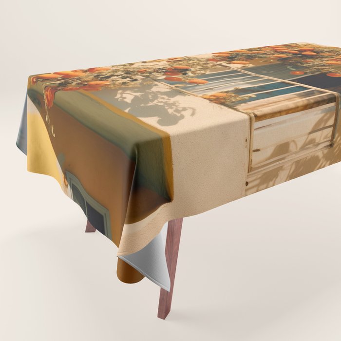Californian Oranges in Summer Tablecloth Gallery Image 1