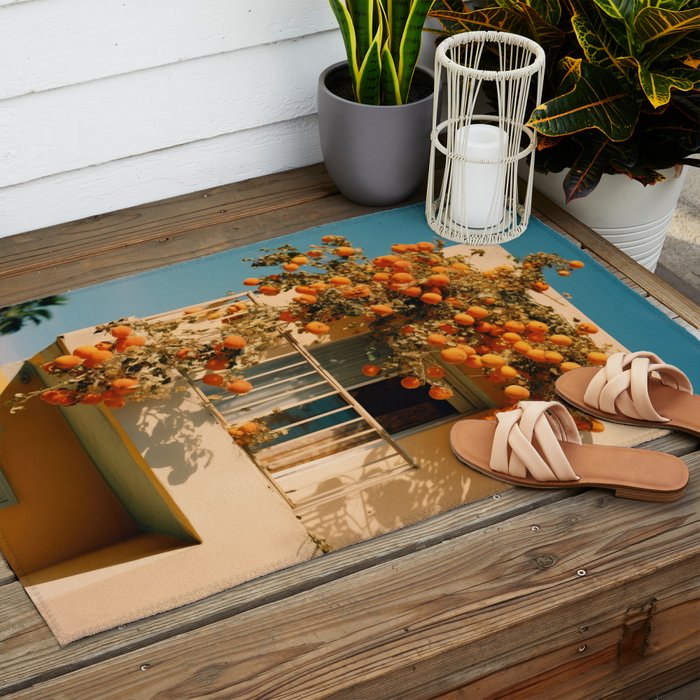 Californian Oranges in Summer Outdoor Rug Gallery Image 2