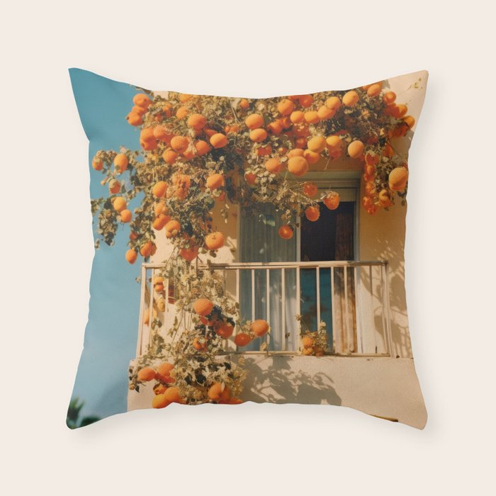 Californian Oranges in Summer Throw Pillow Gallery Image 6