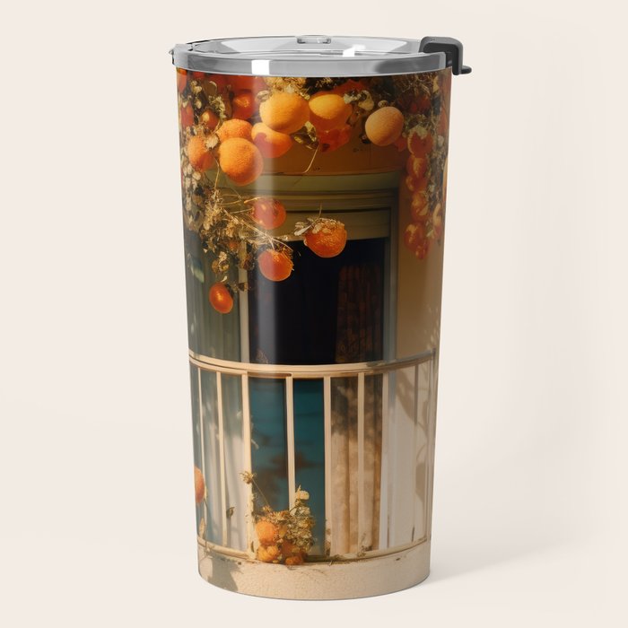 Californian Oranges in Summer Travel Mug Gallery Image 2