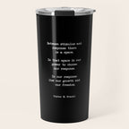 Between stimulus and response, there is a space. Viktor Frankl Quote Travel Mug Gallery Image 1