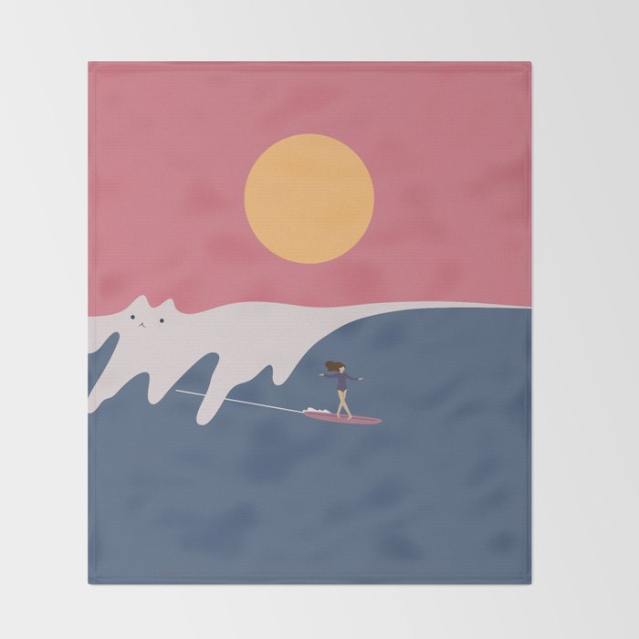 Cat Landscape 91 Throw Blanket Gallery Image 2