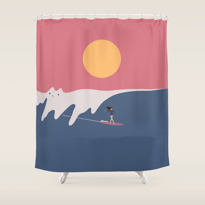 Cat Landscape 91 Shower Curtain Gallery Image 1