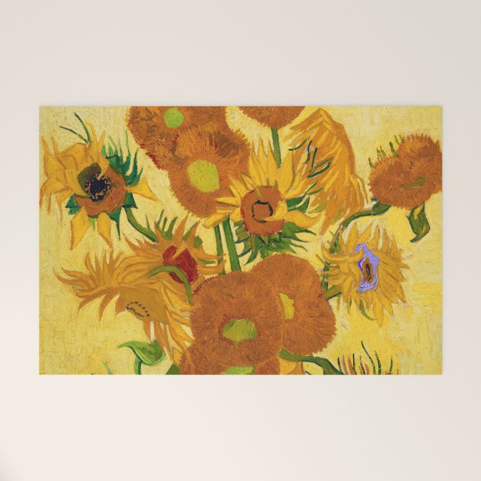 Sunflowers by Van Gogh Welcome Mat Gallery Image 1