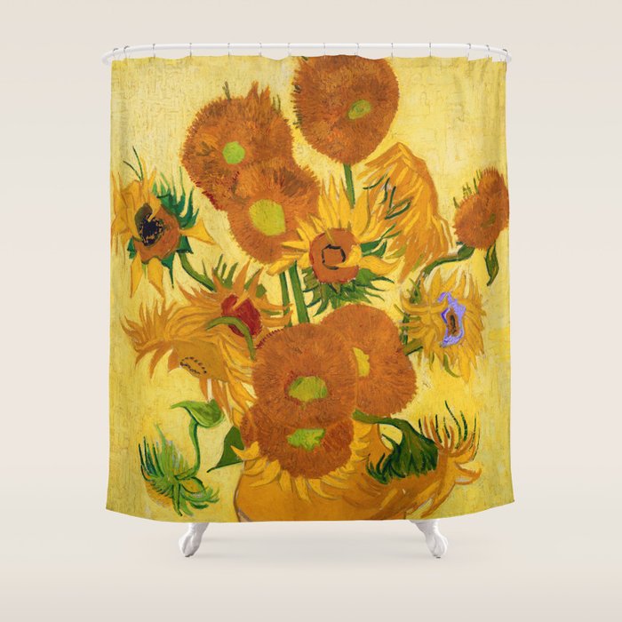 Sunflowers by Van Gogh Shower Curtain Gallery Image 1