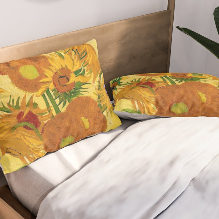 Sunflowers by Van Gogh Pillow Sham Gallery Image 2