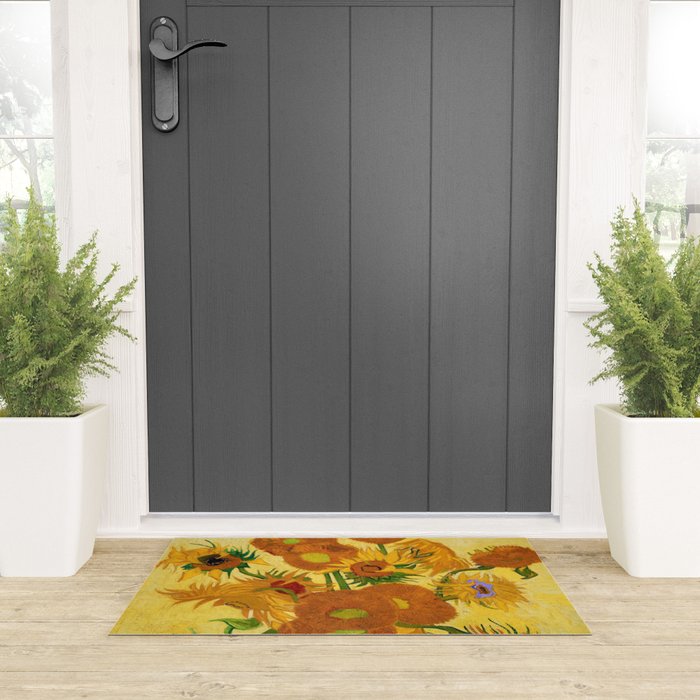 Sunflowers by Van Gogh Welcome Mat Gallery Image 3