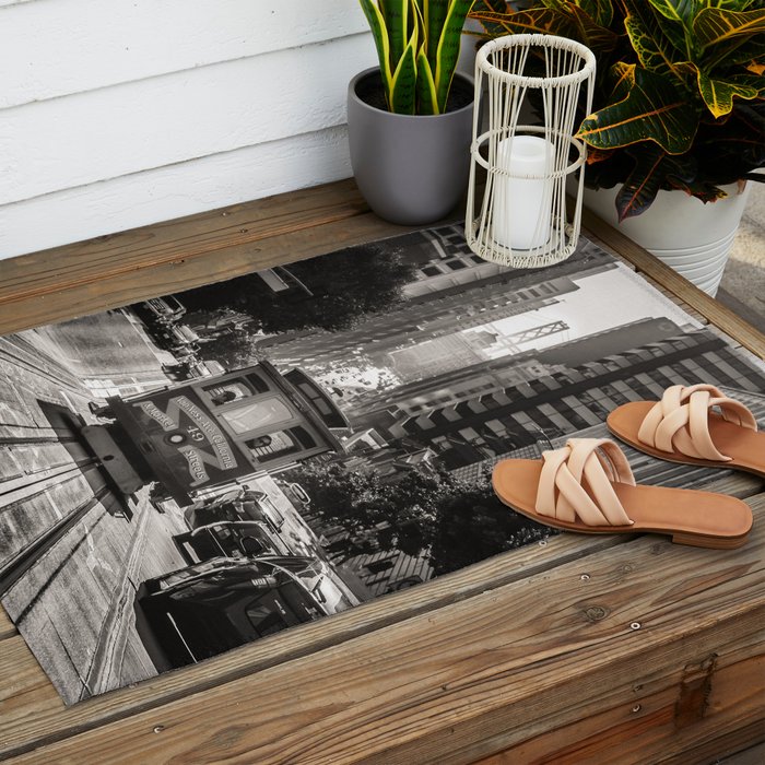San Francisco Cable Car Outdoor Rug Gallery Image 2