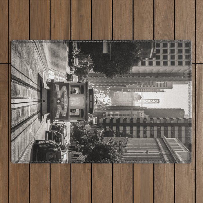 San Francisco Cable Car Outdoor Rug Gallery Image 1