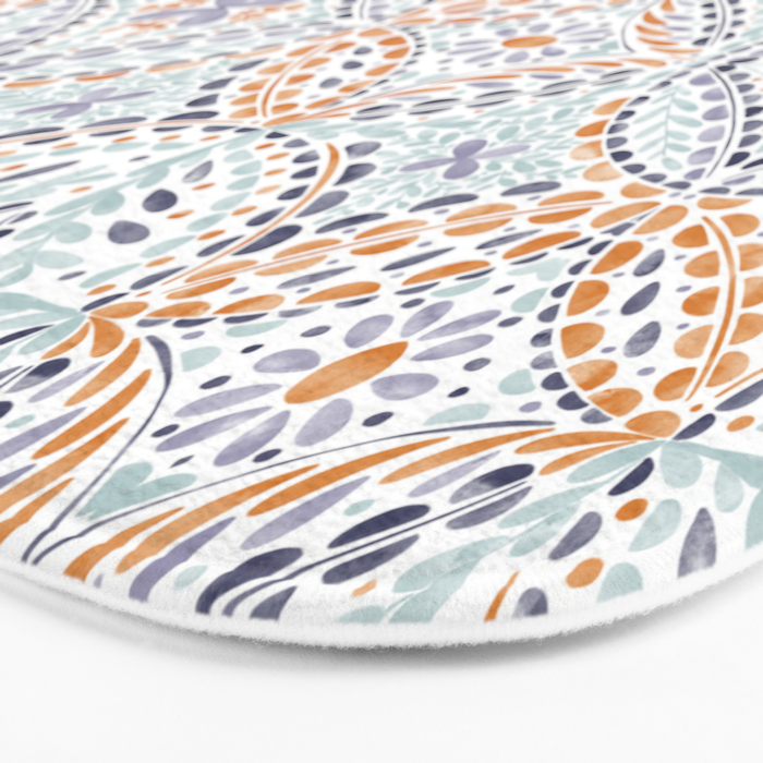 Artsy Leaf Symphony Bath Mat Gallery Image 3