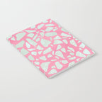 Pink terrazzo flooring seamless pattern with colorful marble rocks Notebook Gallery Image 2