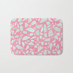 Pink terrazzo flooring seamless pattern with colorful marble rocks Bath Mat Gallery Image 1