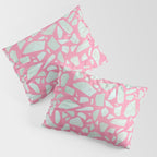 Pink terrazzo flooring seamless pattern with colorful marble rocks Pillow Sham Gallery Image 3