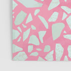 Pink terrazzo flooring seamless pattern with colorful marble rocks Poster Gallery Image 3