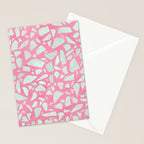 Pink terrazzo flooring seamless pattern with colorful marble rocks Stationery Card Gallery Image 2
