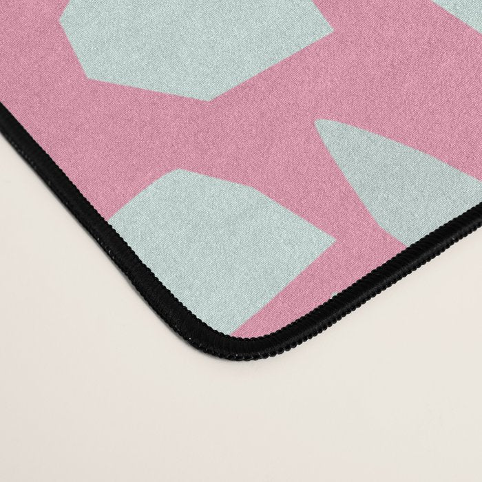 Pink terrazzo flooring seamless pattern with colorful marble rocks Desk Mat Gallery Image 4