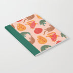 Sleepy Cozy Kitty Cats in Green & Orange Notebook Gallery Image 2