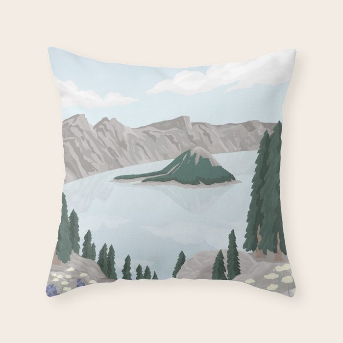 Crater Lake National Park, Oregon Throw Pillow Gallery Image 6