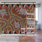 Aboriginal Art Authentic â Mountains Wall Mural Gallery Image 1