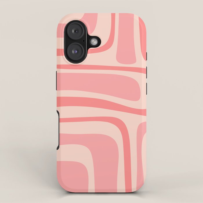 Palm Springs Midcentury Modern Abstract Pattern in Pink iPhone Case Gallery Image 1