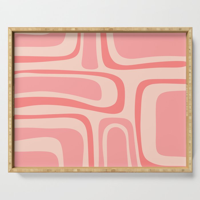Palm Springs Midcentury Modern Abstract Pattern in Pink Serving Tray Gallery Image 1