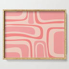 Palm Springs Midcentury Modern Abstract Pattern in Pink Serving Tray Gallery Image 1