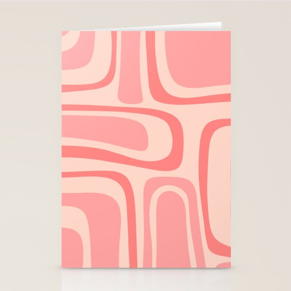 Palm Springs Midcentury Modern Abstract Pattern in Pink Stationery Card Gallery Image 2