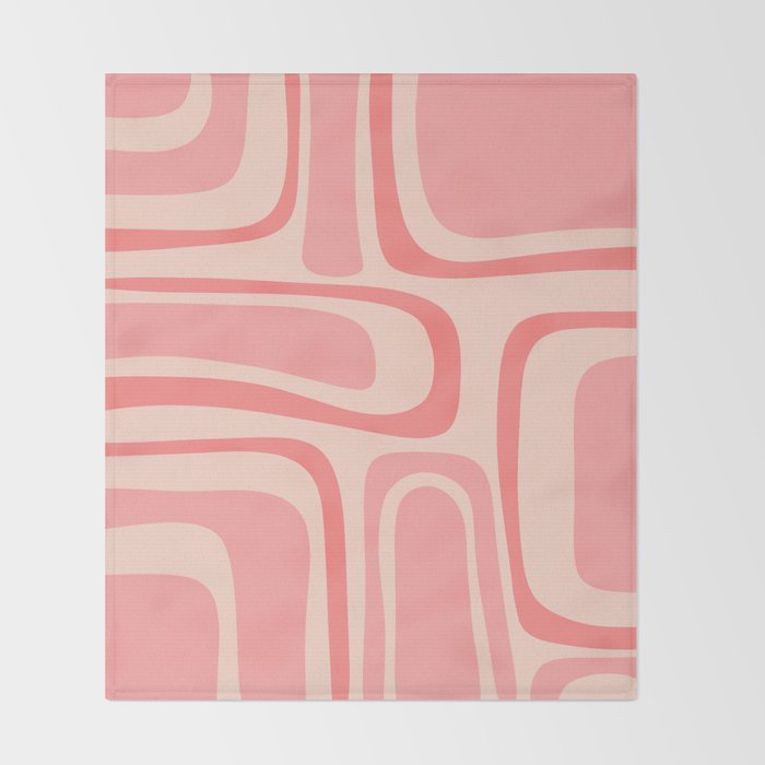 Palm Springs Midcentury Modern Abstract Pattern in Pink Throw Blanket Gallery Image 2