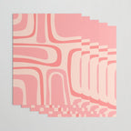 Palm Springs Midcentury Modern Abstract Pattern in Pink Wrapping Paper Gallery Image 3