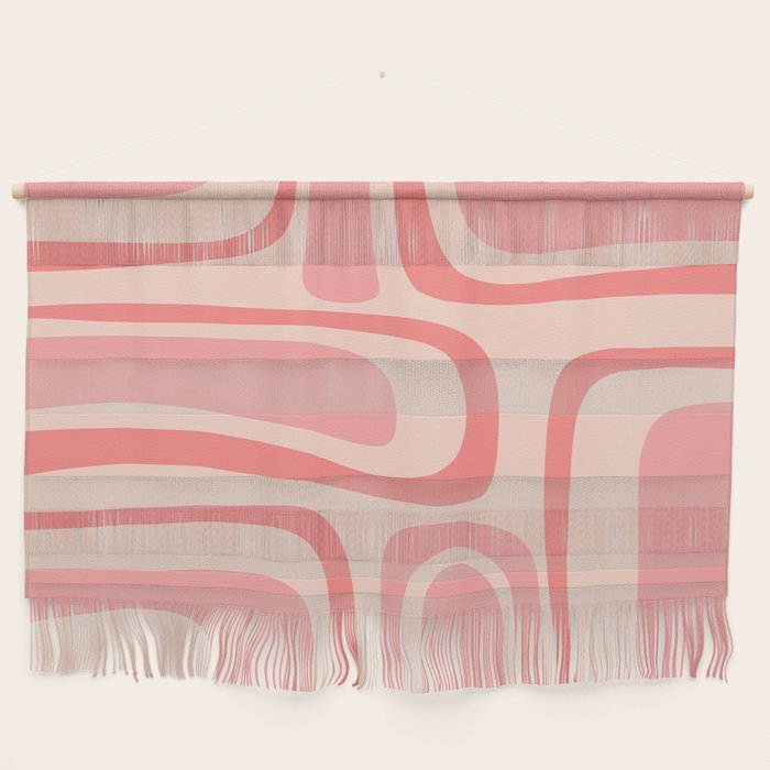 Palm Springs Midcentury Modern Abstract Pattern in Pink Wall Hanging Gallery Image 1