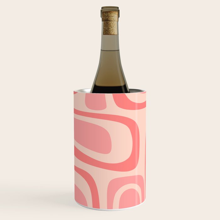 Palm Springs Midcentury Modern Abstract Pattern in Pink Wine Chiller Gallery Image 1