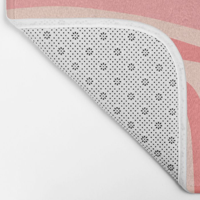 Palm Springs Midcentury Modern Abstract Pattern in Pink Bath Mat Gallery Image 2