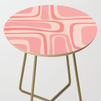 Palm Springs Midcentury Modern Abstract Pattern in Pink Side Table Gallery Image 2