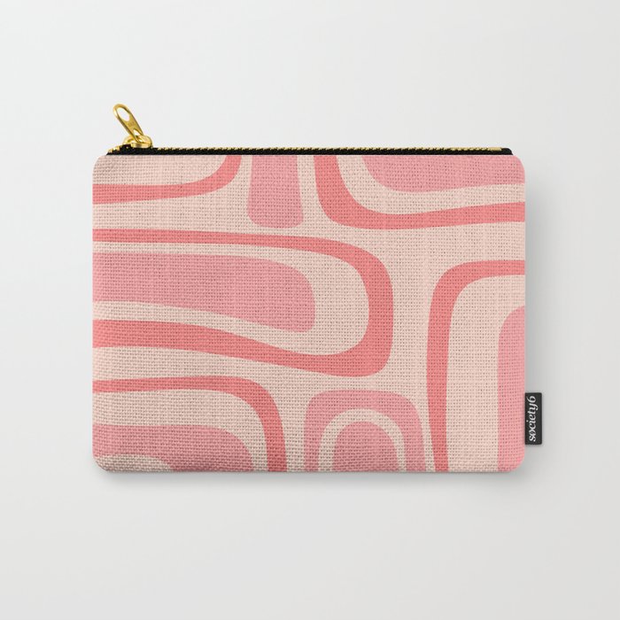 Palm Springs Midcentury Modern Abstract Pattern in Pink Carry All Pouch Gallery Image 1