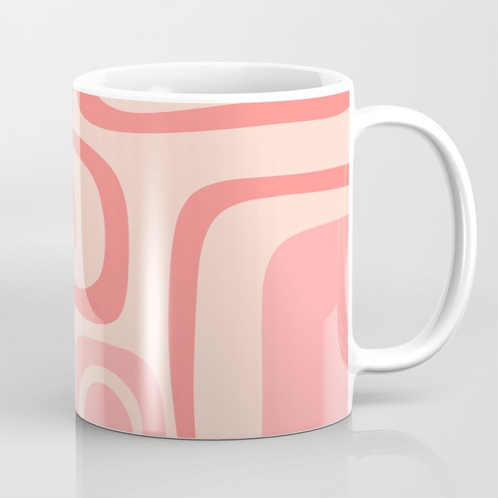 Palm Springs Midcentury Modern Abstract Pattern in Pink Coffee Mug Gallery Image 1