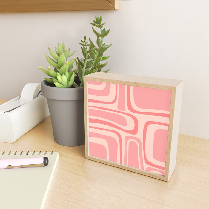 Palm Springs Midcentury Modern Abstract Pattern in Pink Mini Art Print Gallery Image 2