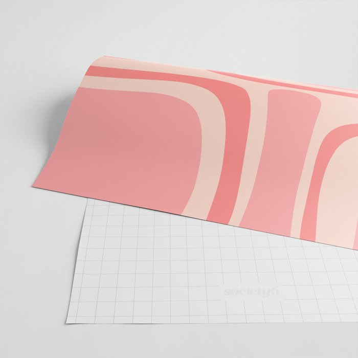 Palm Springs Midcentury Modern Abstract Pattern in Pink Wrapping Paper Gallery Image 2