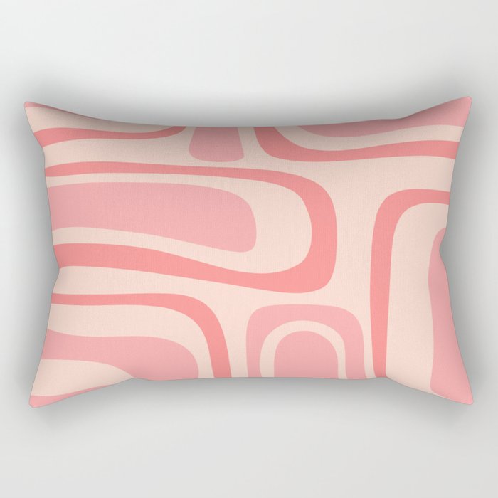 Palm Springs Midcentury Modern Abstract Pattern in Pink Rectangular Pillow Gallery Image 2