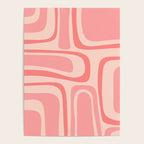 Palm Springs Midcentury Modern Abstract Pattern in Pink Poster Gallery Image 4