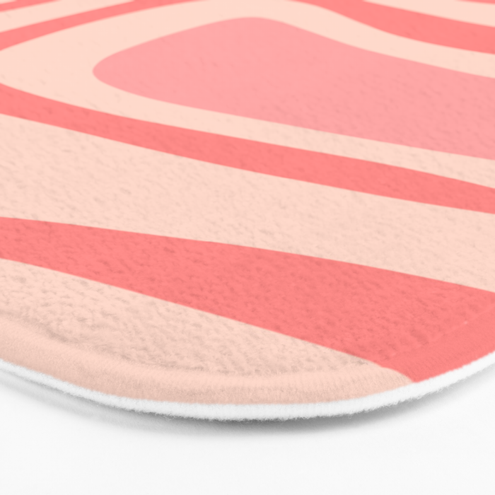 Palm Springs Midcentury Modern Abstract Pattern in Pink Bath Mat Gallery Image 3