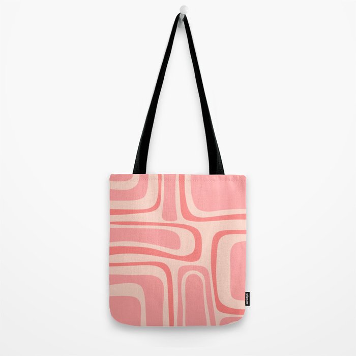 Palm Springs Midcentury Modern Abstract Pattern in Pink Tote Bag Gallery Image 2